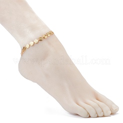 Flache runde Gliederkette aus Messing&nbsp;AJEW-AN00404
