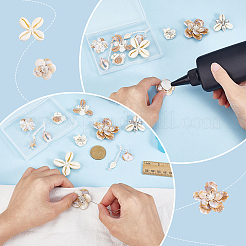 10 stücke 10 arten fühlte natürliche shell perlen ornament zubehör&nbsp;DIY-PH0033-48