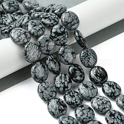 Naturschneeflocke Obsidian Perlen Stränge&nbsp;G-K365-B15-03