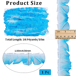 10 m Polyester-Spitzenband mit Faltenverlauf&nbsp;OCOR-CY0002-29A