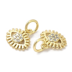 Pendentifs avec zircon cubiques à micro-pavés en laiton&nbsp;KK-Q775-05G