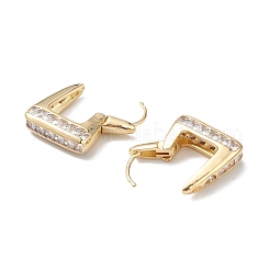 Sac boucles d'oreilles créoles en zircone cubique transparente&nbsp;EJEW-M216-04G
