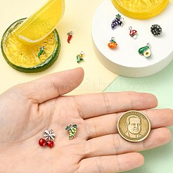 10 pièces 10 styles breloques en alliage d'émail&nbsp;FIND-CJ0005-68
