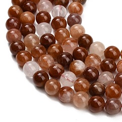 Fili di perle di quarzo ematoide rosso naturale&nbsp;G-G475-A01-8mm