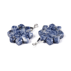 Pendenti con diaspro blu naturale&nbsp;G-T144-12J