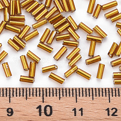 Perles de bugle en verre plaqué&nbsp;SEED-S046-01A-41