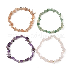 Bracelets extensibles en perles de pierres précieuses naturelles mélangées pour femmes&nbsp;BJEW-JB14362
