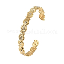 Bracciali rigidi da donna in acciaio inossidabile 304 e zirconi cubici con tema oceano.&nbsp;SA-CBA183D-13A-G