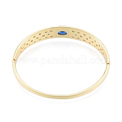 Brazalete con bisagra ovalada de circonita cúbica&nbsp;BJEW-G651-10G-02