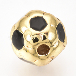 Perle di smalto in ottone&nbsp;KK-Q738-10mm-02G
