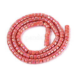 Brins de perles en verre opaque plaquées de couleur AB&nbsp;GLAA-T026-3x6mm-PM