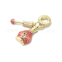 Messing mikro pflastern klare kubik zirkonia europäische baumeln charme&nbsp;KK-A278-08G-01