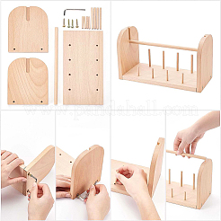Ensemble de support de stockage de fil à coudre en bois&nbsp;TOOL-WH0002-05