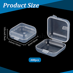 400 Stück Mini-Verpackungsboxen aus PP-Kunststoff für Ohrstecker&nbsp;CON-PH0003-46
