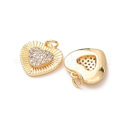 Pendenti in ottone con micro pavé di zirconi trasparenti per San Valentino&nbsp;KK-A304-24G-G