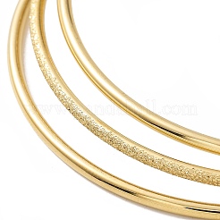 3 set di bracciali semplici in acciaio inossidabile 304 con placcatura ionica (ip)&nbsp;BJEW-G684-02A-G