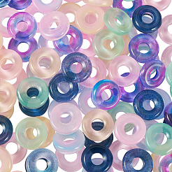 120 Stück 6 Farben transparente europäische Glasperlen&nbsp;GLAA-TA0004-07