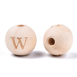 Perle europee di legno naturale non finito&nbsp;WOOD-S045-143A-01W