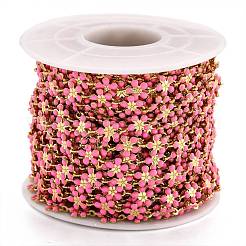 Catena a maglie smaltate in ottone dorato&nbsp;CHC-H103-08G-G