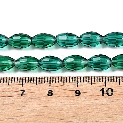 Abalorios de vidrio transparente hebras&nbsp;EGLA-A037-T6x8mm-D11