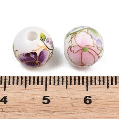 Porzellanperlen mit Blumenmuster&nbsp;PORC-T137-01B