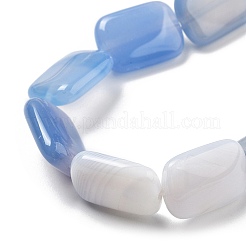 Fili di perline di agata a banda naturale&nbsp;G-K392-B06-13x18mm