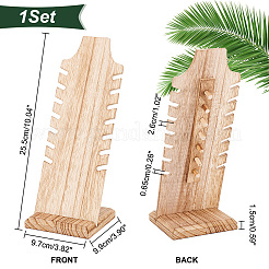 Halsketten-Schautafel aus Holz mit schräger Rückseite&nbsp;NDIS-WH0016-04B-03