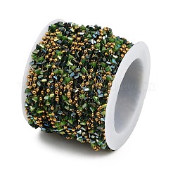Chaînes de perles faites à la main en acier inoxydable 304&nbsp;CHS-P022-02G-01