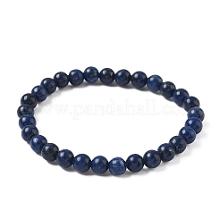 Naturales lapis lazuli de abalorios pulseras del estiramiento&nbsp;BJEW-D446-B-41