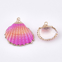 Peinture en aérosol et pendentifs coquille de mer plaqués&nbsp;SSHEL-S262-07