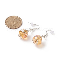 Pendientes colgantes redondos de vidrio con estrella&nbsp;EJEW-JE05137
