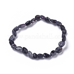 Bracelets extensibles en perles iolite / cordiérite / dichroite naturelles&nbsp;BJEW-K213-41