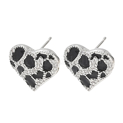 Aretes de latón con micro pavé de circonio cúbico para mujer&nbsp;EJEW-A168-09P