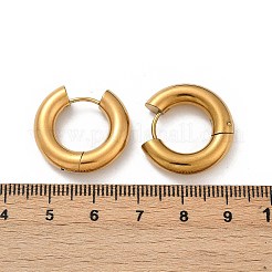 Orecchini a cerchio in acciaio inossidabile 202 lucidati&nbsp;EJEW-M106-02G-03