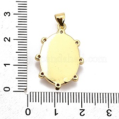 Cremagliera placcatura ottone micro pavé zirconia cubica colla carta fotografica pendenti&nbsp;KK-D343-03G