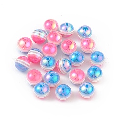 Placcatura uv perle di resina iridescente arcobaleno&nbsp;RESI-I048-01B