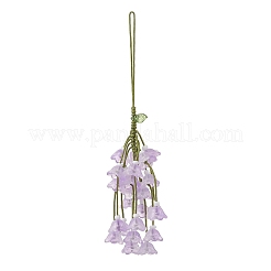 3 pendentif décoratif en forme de fleur en verre&nbsp;HJEW-TA00420