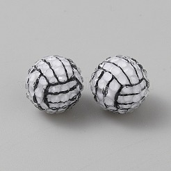 Perles acryliques opaques sport&nbsp;MACR-CJC0004-31B