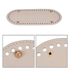 Pu-leder oval langer boden für strickbeutel&nbsp;FIND-WH0032-01C
