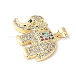 Pendentifs en laiton avec zircon cubique micro pavé&nbsp;ZIRC-I071-01G-02