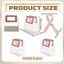 Borse di plastica trasparenti rettangolari natalizie&nbsp;ABAG-WH0070-04A