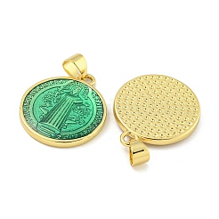 Pendenti smaltati in ottone placcato a cremagliera&nbsp;KK-Z053-21G