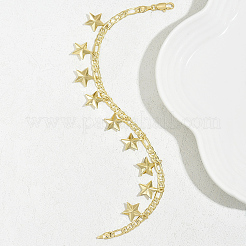 Messing-Figaro-Kette mit Sternanhänger und Quastenarmbändern für Damen&nbsp;EA5744