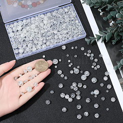 450 pz 4 stili perline di vetro crackle verniciate a spruzzo&nbsp;CCG-PA0001-09A