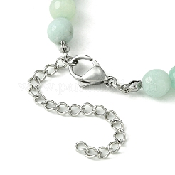 Braccialetti con perline di amazzonite di fiori naturali&nbsp;BJEW-JB09886-02