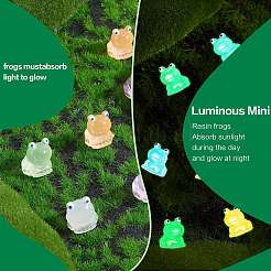 56 Stück 7 Farben leuchtende Harz-Frosch-Display-Dekoration&nbsp;JX877A
