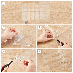 4-stufiger Acryl-Organizer für Nagellackflaschen&nbsp;ODIS-WH0043-189B