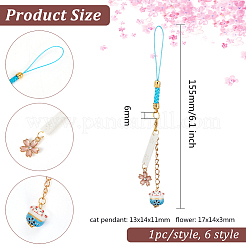6 correa para teléfono inteligente maneki neko.&nbsp;HJEW-PH01586