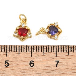 Breloques en laiton avec zircone cubique de micro pave&nbsp;KK-Q085-09G