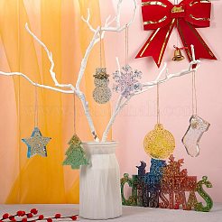 Bausatz zum Selbermachen von Anhängern mit Weihnachtsmotiven&nbsp;DIY-SZ0006-09